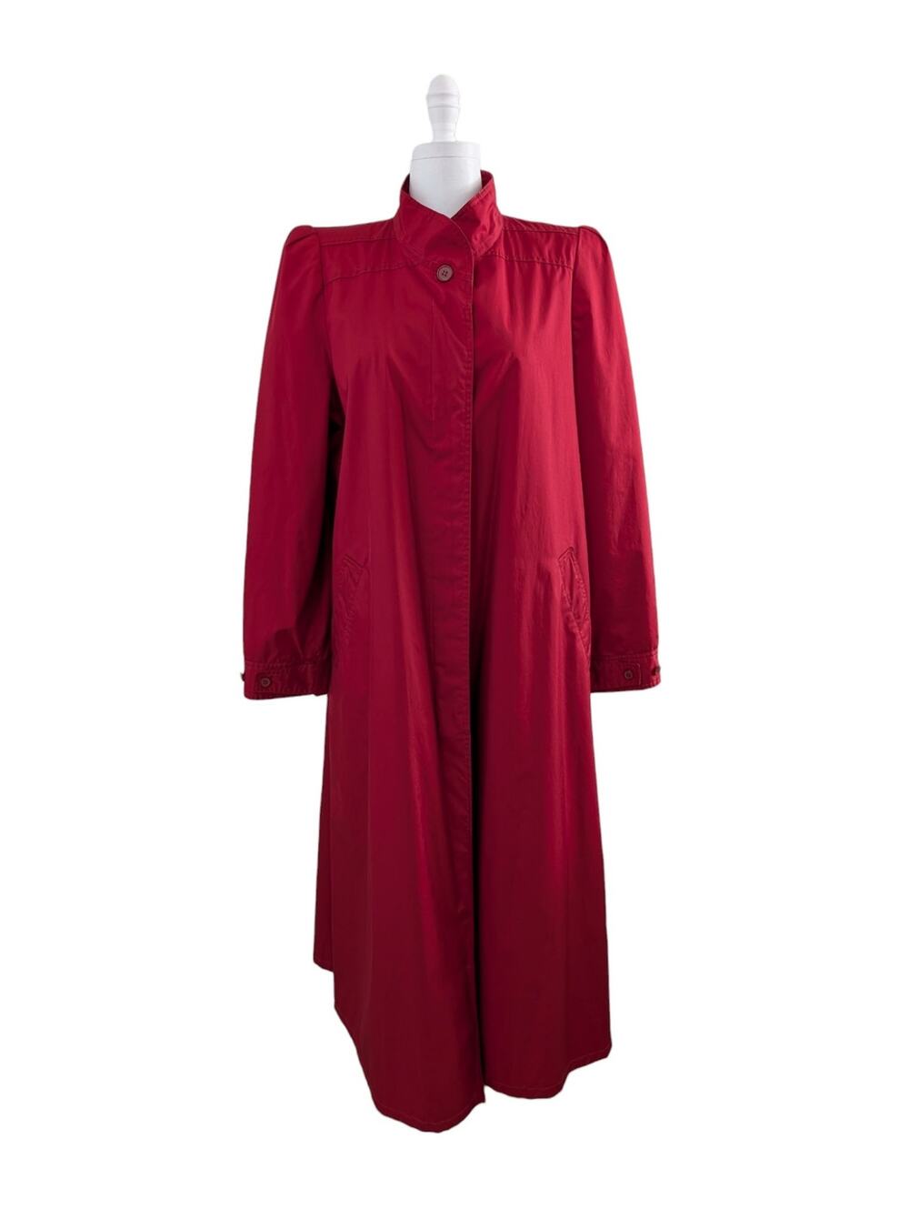 Luba Vintage Long Swing Coat Coated Rain Resistant